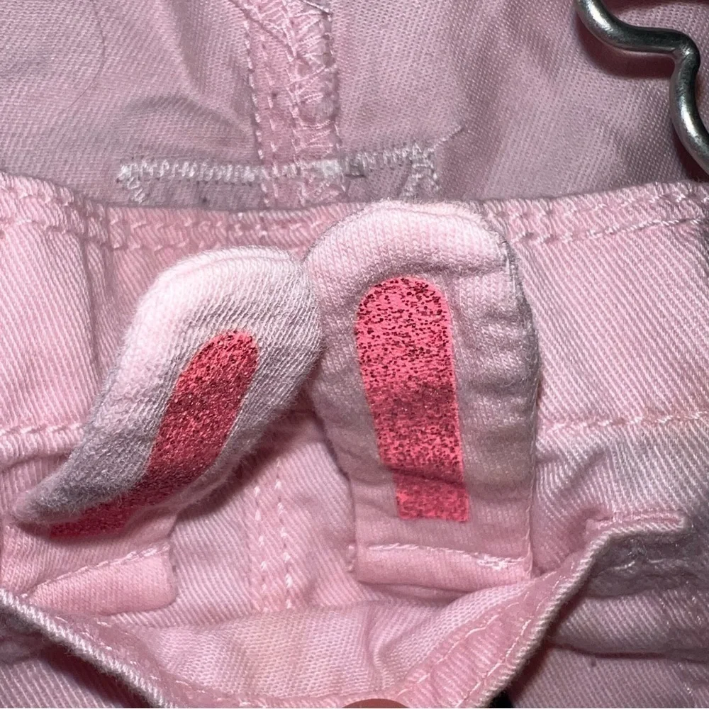 Oshkosh B'Gosh Bunny Rabbit Tulle Overall Dress Pink White Sparkle Size 18 mos.